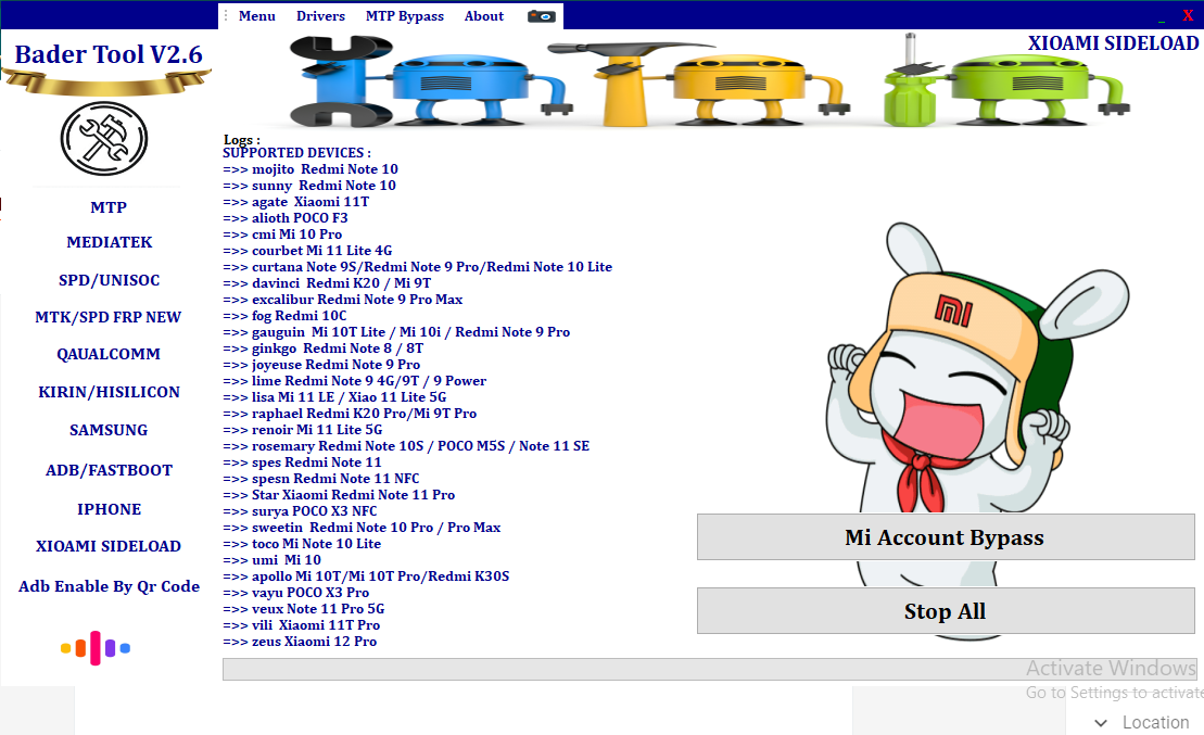 Features of Bader Tool V2.6