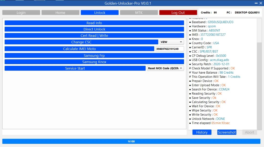 Golden Unlocker Tool V0.0.1